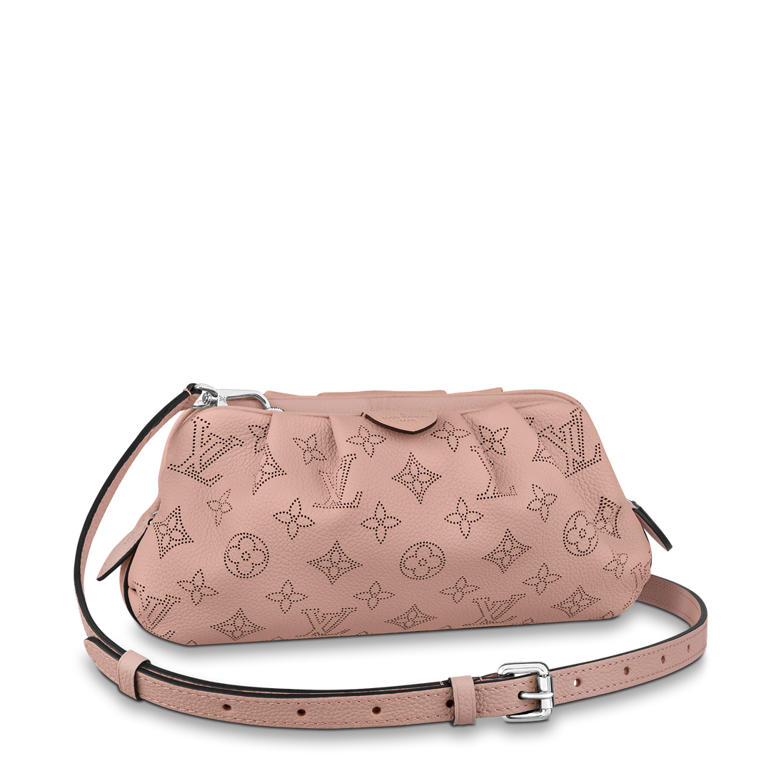 Louis Vuitton SCALA MINI POUCH Handbag Monogram Mahina M80092 Magnolia Pink